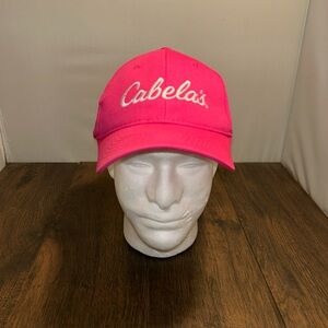 Cabela's Snapback Hat Pink One Size Embroidered Adjustable Bass Pro Shops